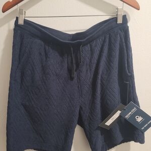 NWT Kenneth Cole Terry Shorts Navy Blue Mens Small Medium